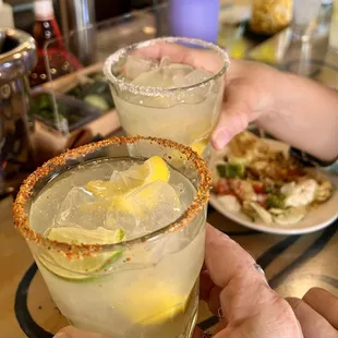 Celebrating with margaritas at El Charro.