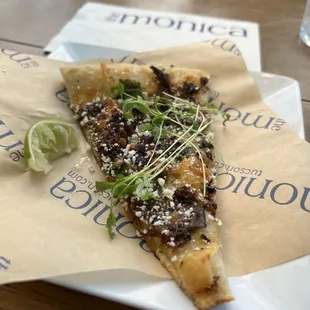 Carne Seca flatbread - The Mónica