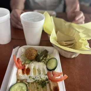 A sample of several yummy foods at Sinbad's