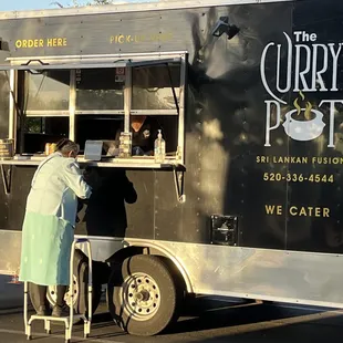 a man preparing food