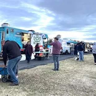 food trucks lined up