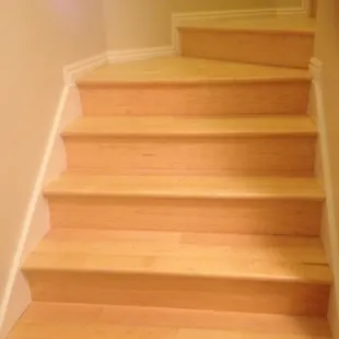 a view of a set of stairs
