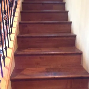 a close up of a staircase