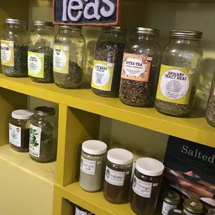 a variety of herbs and spices