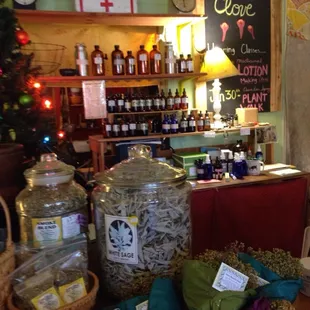 a variety of herbs and spices