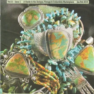 Front cover of Antique Register with Turquoise mosaic