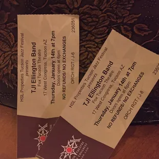 Tickets to opening night - thanks Yelp!