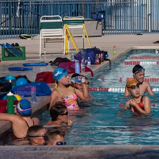 The JCC Stingrays swim team in action