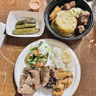 Legit Turkish food from sema foundation and Puerto Rican food