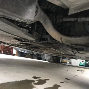 This is the detail job they said they did.  The skid plate isn&apos;t even attached.