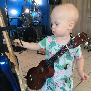 Music lessons for babies with real instruments!