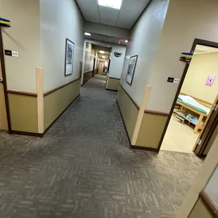 Thru one space, to the waiting area for our orthopedic doctor