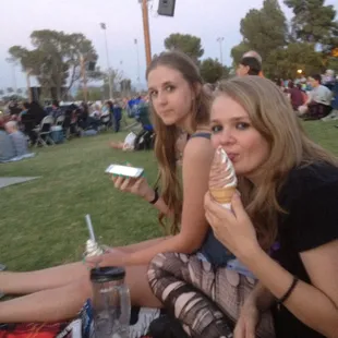 Gotta have ice cream when it&apos;s 105 in the park on a summer evening!