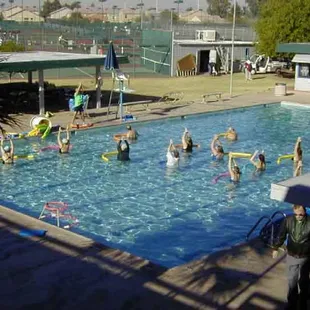 Morning water aerobics