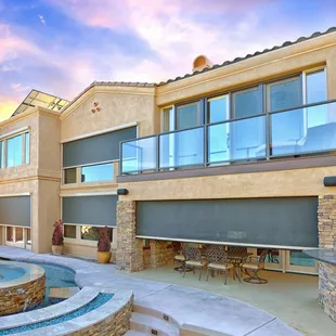 Solution Screens protect windows and patios.