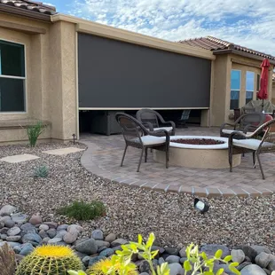 Tucson Solution Screens provide daytime privacy.
