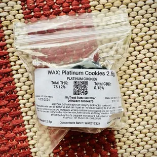 Saints Platinum Cookies Wax