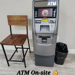 We have 2 ATM's on-site