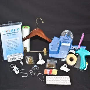 Store Supplies! Hangers, price stickers, size rings, labels, and more.