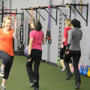 Warming up is so much fun.  Kind of hard not to smile when you skip.