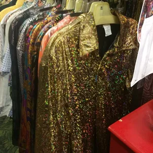 Glittery disco shirts