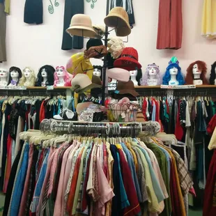 1950's vintage, dresses, wigs.