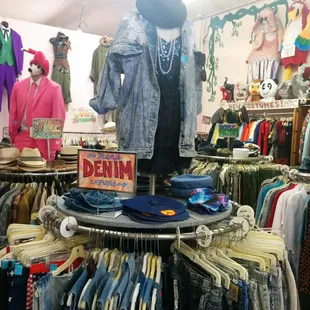 denim from assorted eras.