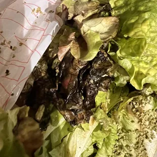 Rotten lettuce and broccoli