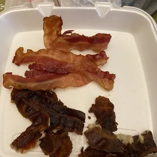 Burned bacon