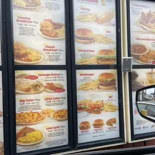 Drive thru Menu