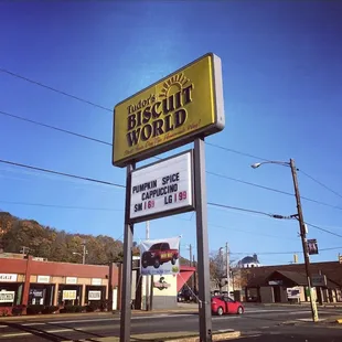 a sign for the biscuit world