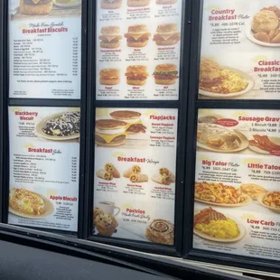 Drive thru menu