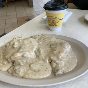 Huge portion and hot coffee!