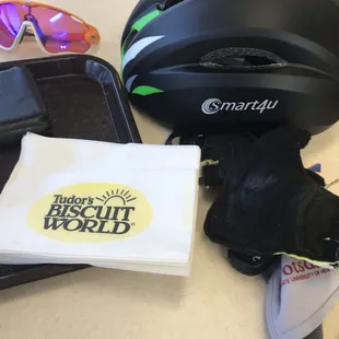 50-mile bike trek to burn all this off.