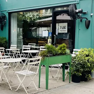 Exterior. Outdoor seating