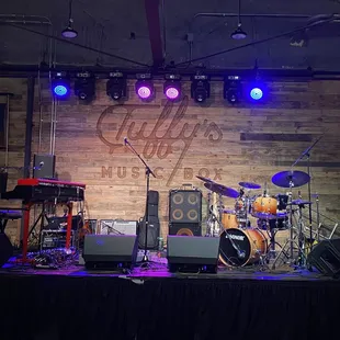 The stage for live music.
