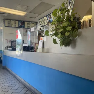 Just the counter , but plenty of seating inside