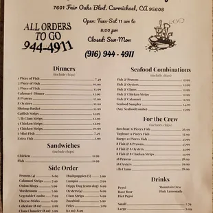Menu current as of February 16th 2023. The owners are awesome!