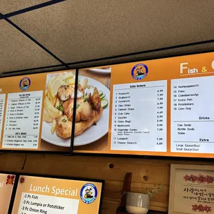 Fish &amp; Chips menu as of 1/17/2025