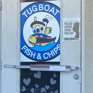 Outside the establishment masks required