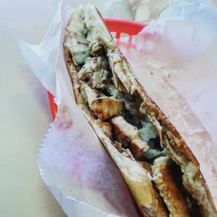 Chicken shwarma with french bread