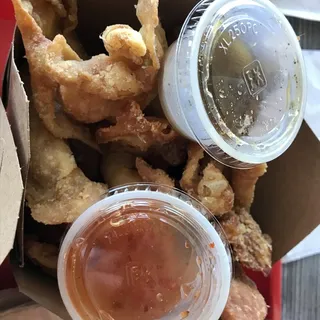 Fried Chicken Skin w/ Lemon Pepper Sauce