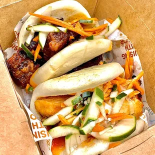Bao Buns (BBQ Pork and Teriyaki Chicken) BBQ Pork was my fave!