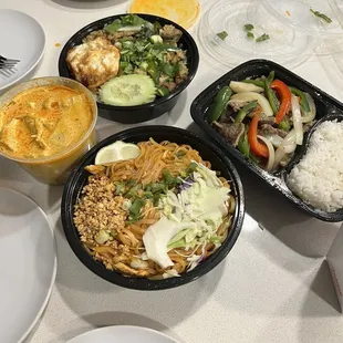 a variety of dishes