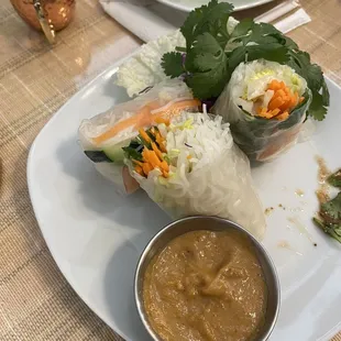 Fresh spring rolls were large