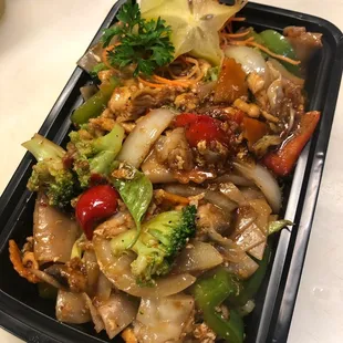 a plate of stir fried vegetables