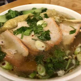 Egg Noodles and Wonton Soup