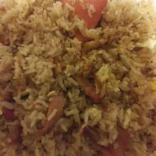 BBQ pork fried rice was decent