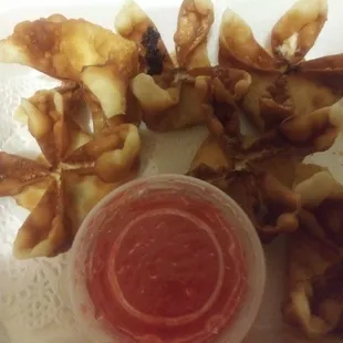 Crab rangoon was especially good