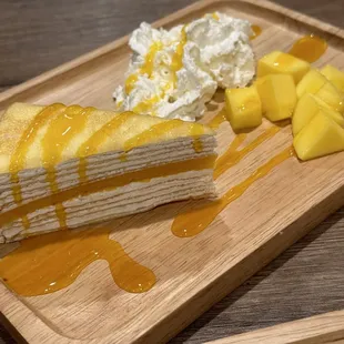 Mango crepe cake